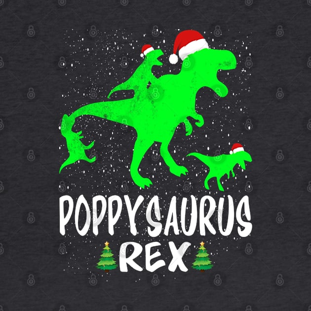 Poppy T Rex Matching Family Christmas Dinosaur Shirt by intelus